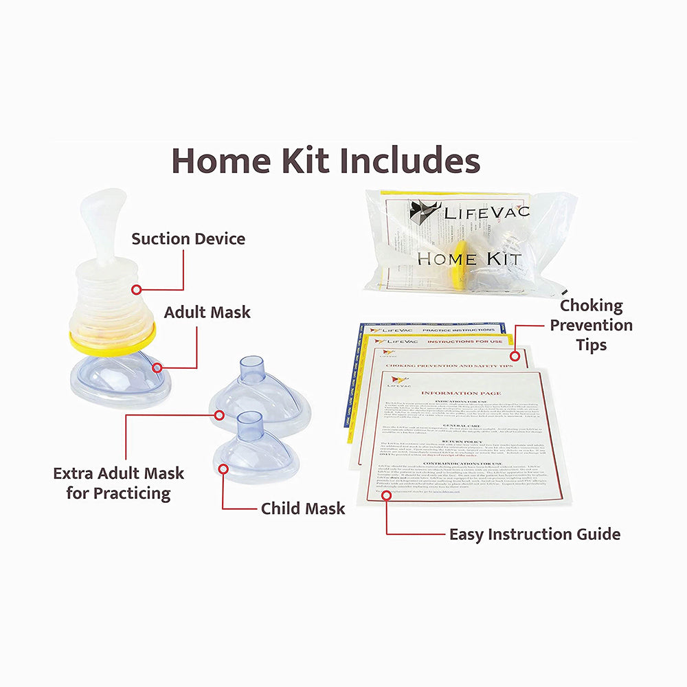 LifeVac Home Kit - Portable Airway Assist Device For Choking Emergencies.