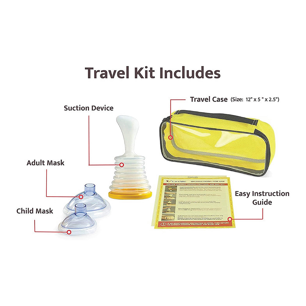 LifeVac Travel Kit - Portable Airway Assist Device For Choking Emergencies.